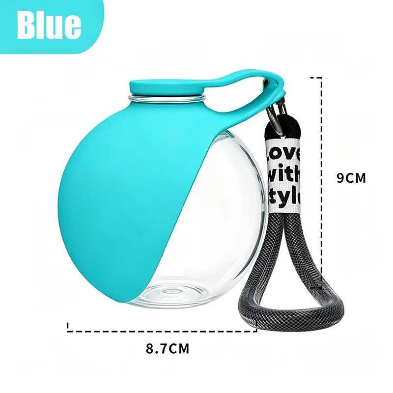 Botella de agua plegable para perros y gatos, con cordón, dispensador de agua po