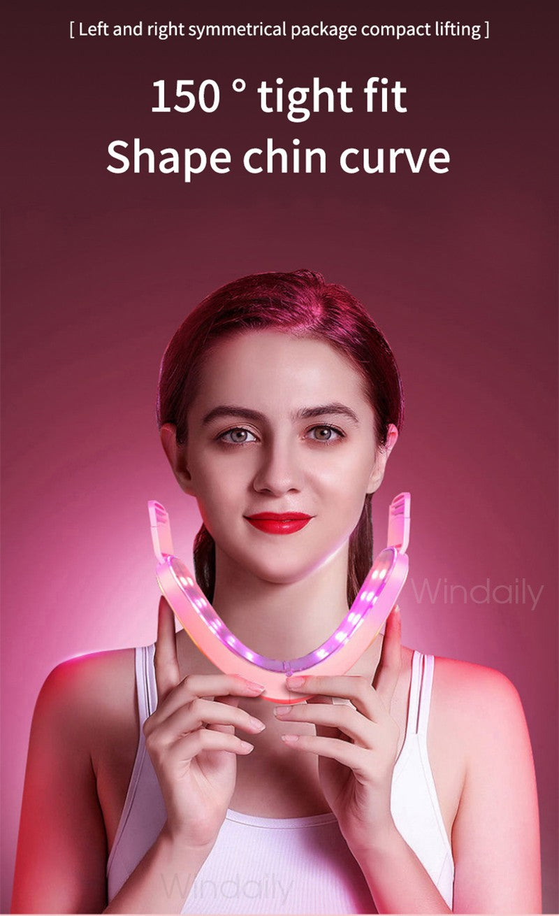 Dispositivo de elevación Facial terapia de fotones LED masajeador de vibración a