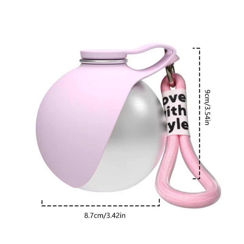 Botella de agua plegable para perros y gatos, con cordón, dispensador de agua po