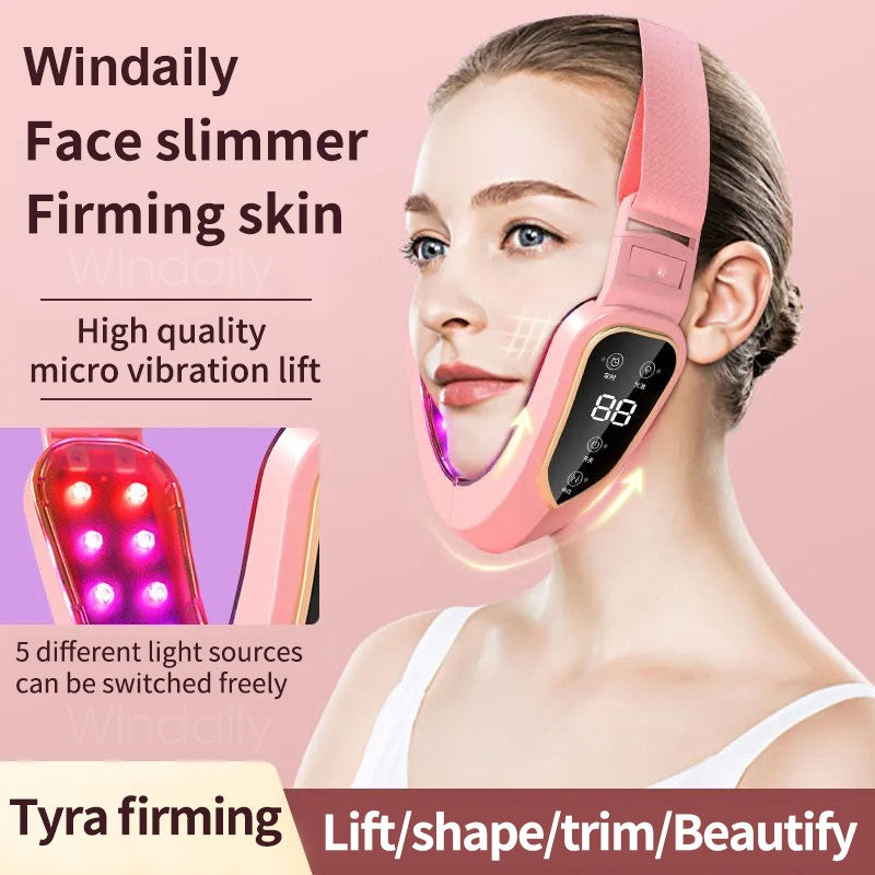 Dispositivo de elevación Facial terapia de fotones LED masajeador de vibración a