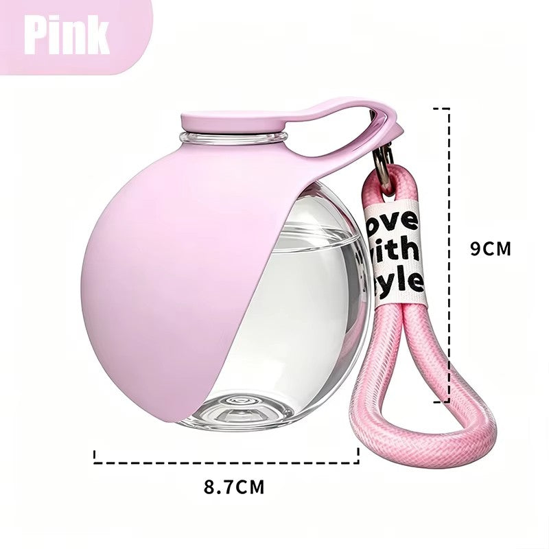 Botella de agua plegable para perros y gatos, con cordón, dispensador de agua po