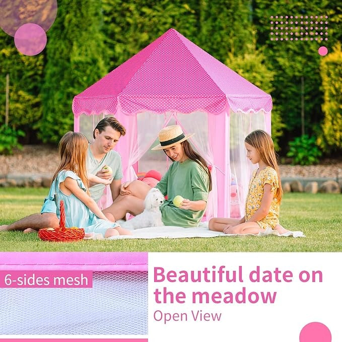 Carpa plegable para sala de juegos interior y exterior, castillo de juguete para