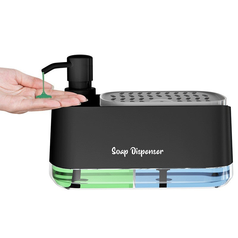 Dispensador de Jabón de Doble Bomba, Juego 3 en 1, Organizador de Cocina con Caj