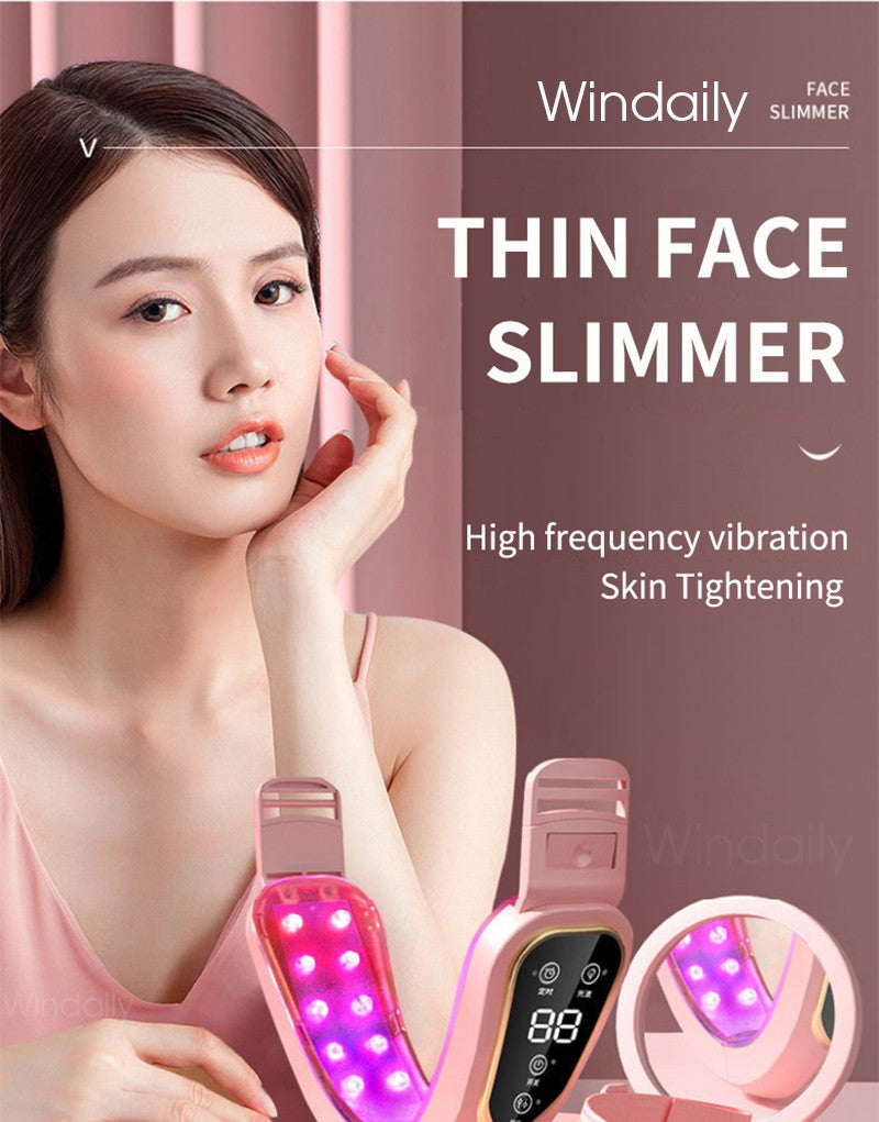 Dispositivo de elevación Facial terapia de fotones LED masajeador de vibración a