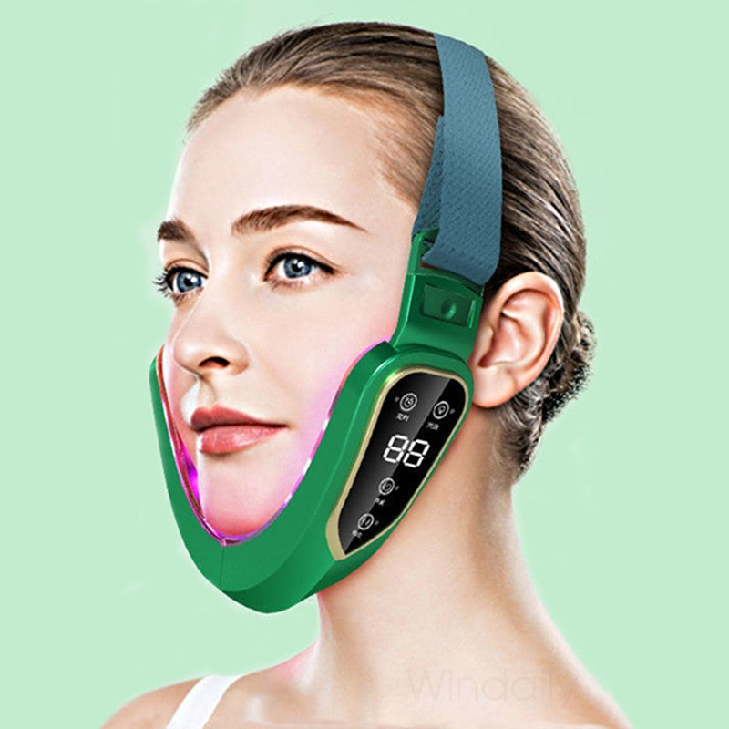 Dispositivo de elevación Facial terapia de fotones LED masajeador de vibración a