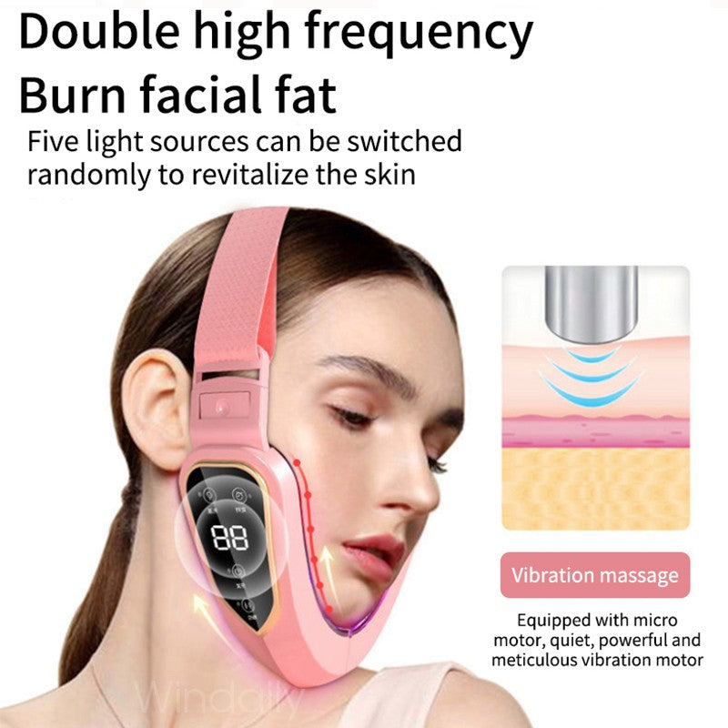 Dispositivo de elevación Facial terapia de fotones LED masajeador de vibración a