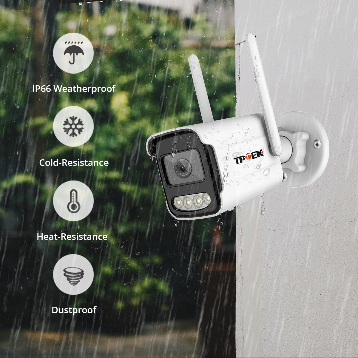 Cámara IP 4K de 8MP para exteriores, cámara de seguridad WiFi, vigilancia inalám