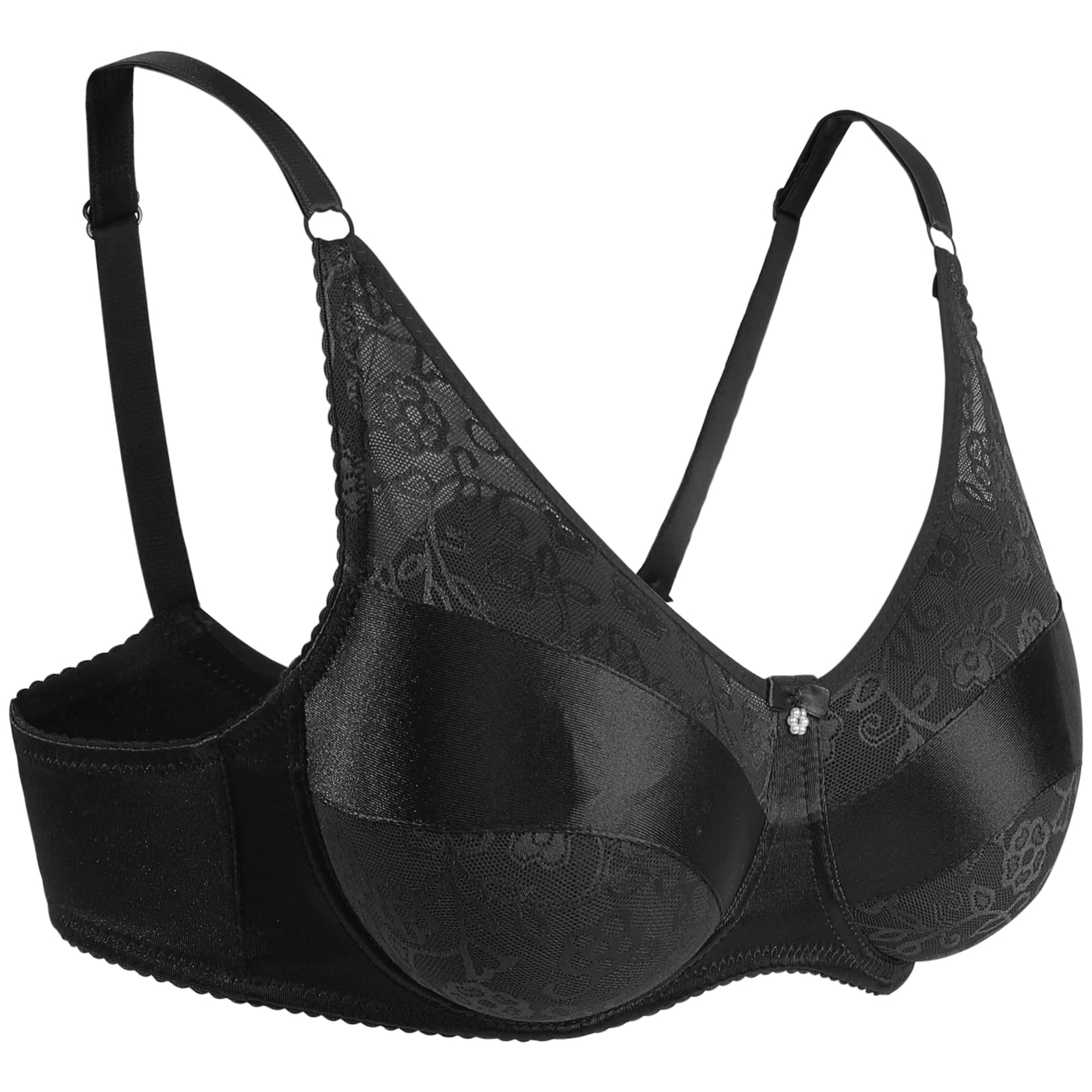 Windsleeping Pocket Bra for Breast Forms Prosthesis Mastectomy Bra Black