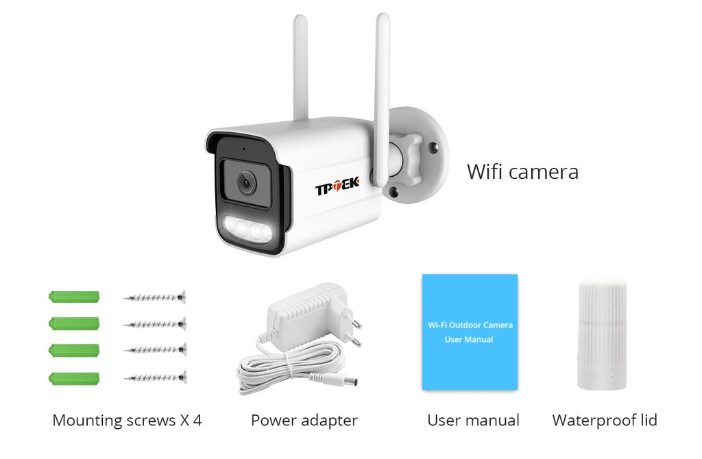 Cámara IP 4K de 8MP para exteriores, cámara de seguridad WiFi, vigilancia inalám
