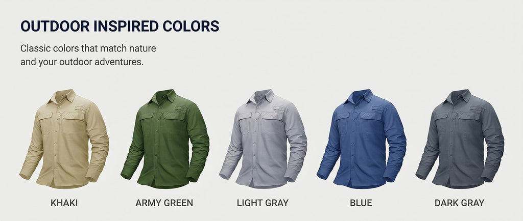 TACVASEN-camisas de pesca con protección solar UPF 50+ para hombre, camisas de m