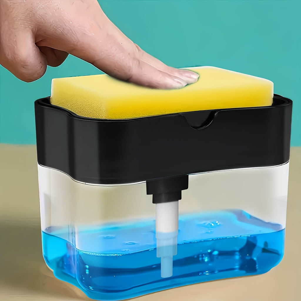 Dispensador de jabón para lavavajillas con estante de esponja, manual de operaci