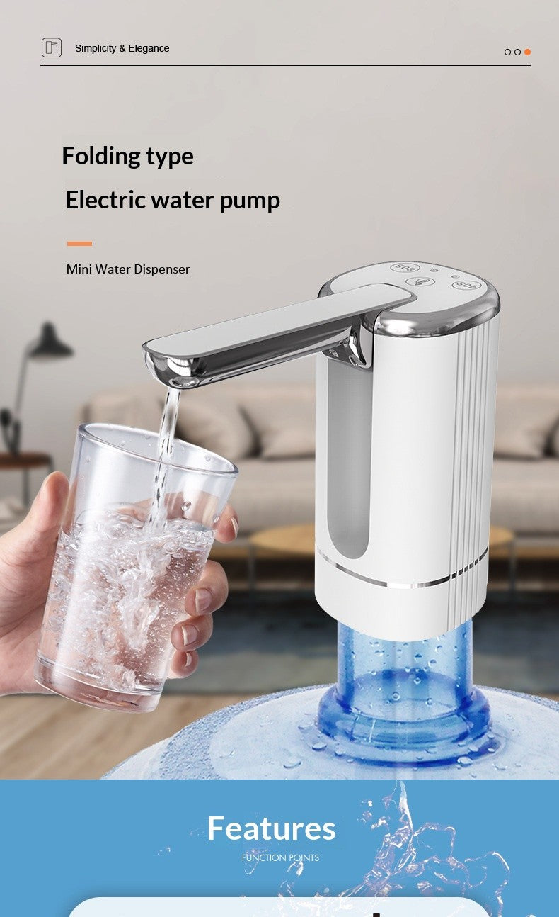 Bomba de agua eléctrica plegable, dispensador automático de agua, salida portáti