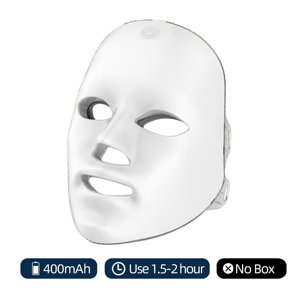 Mascarilla LED Facial recargable, mascarilla de belleza con fotos LED de 7 color