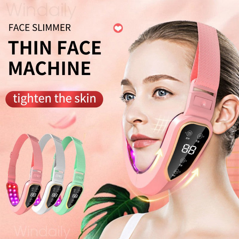 Dispositivo de elevación Facial terapia de fotones LED masajeador de vibración a