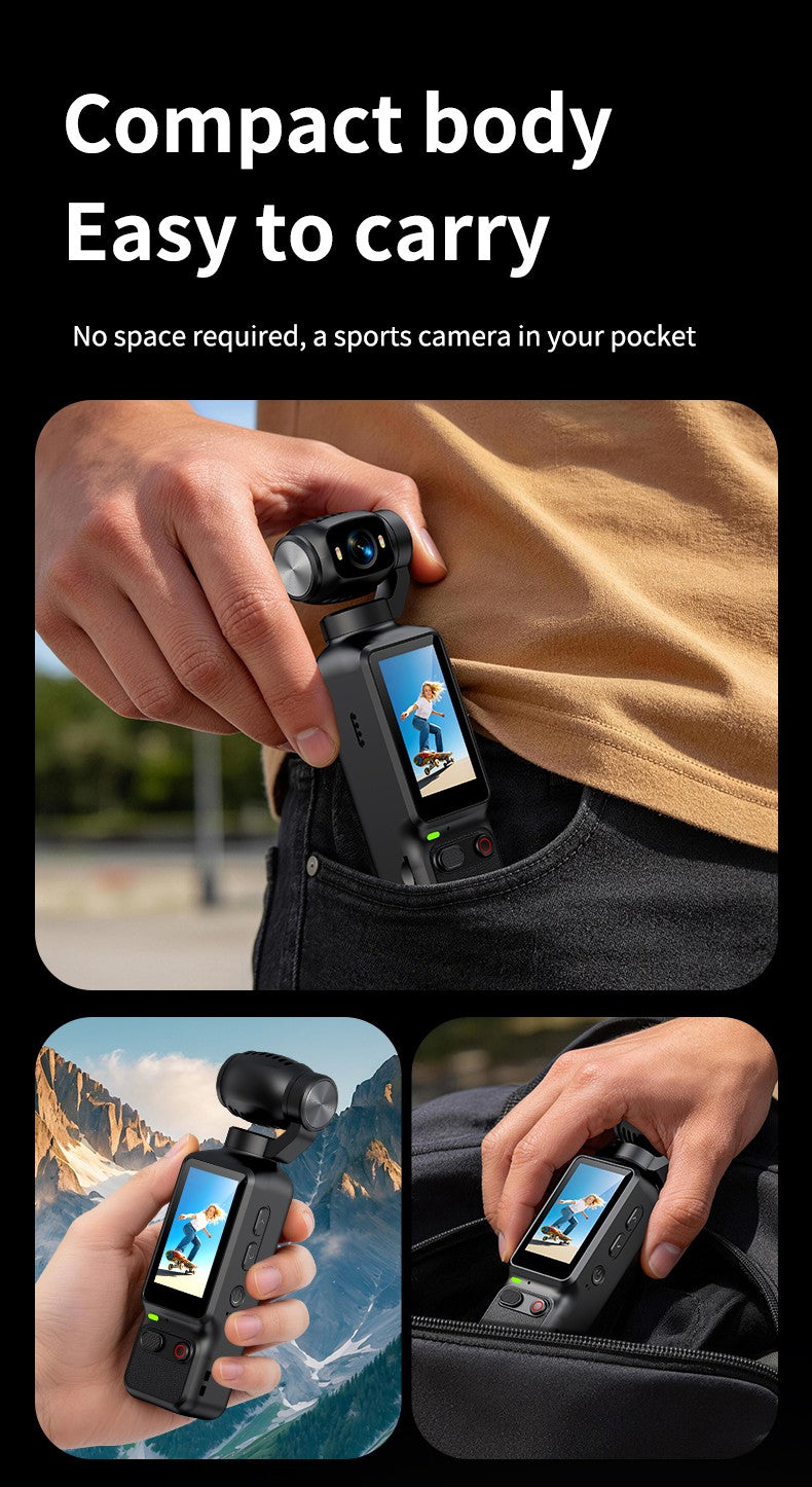 Cámara de acción portátil HD 4K con rotación manual de 90 y 180 grados para grab