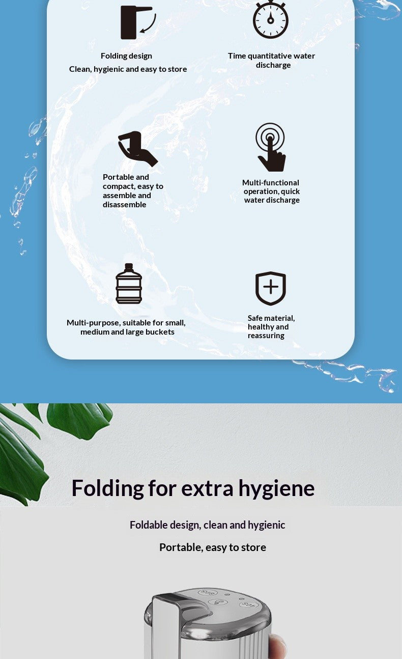 Bomba de agua eléctrica plegable, dispensador automático de agua, salida portáti
