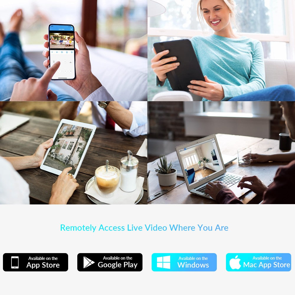 Cámara IP 4K de 8MP para exteriores, cámara de seguridad WiFi, vigilancia inalám