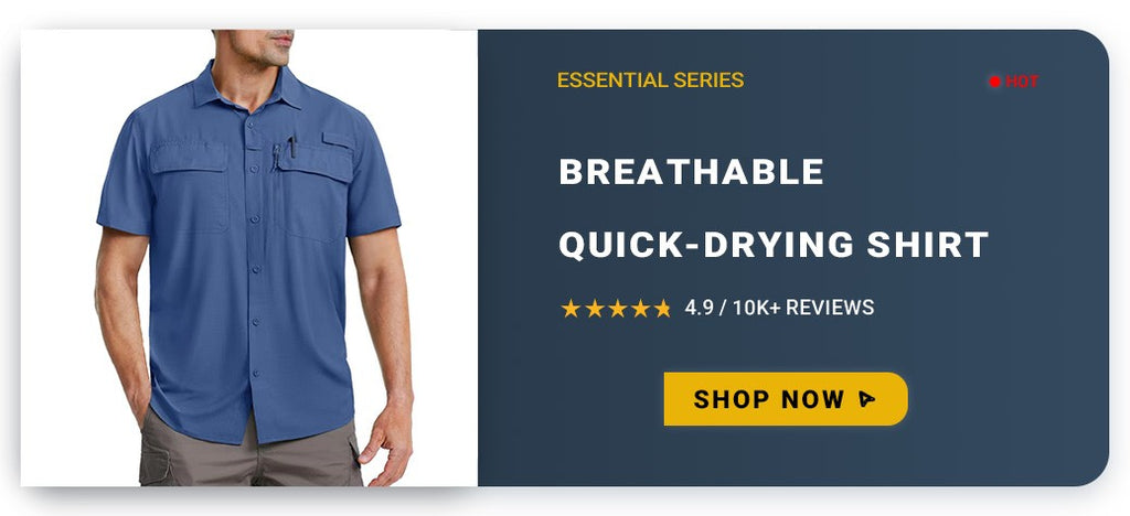 TACVASEN-camisas de pesca con protección solar UPF 50+ para hombre, camisas de m
