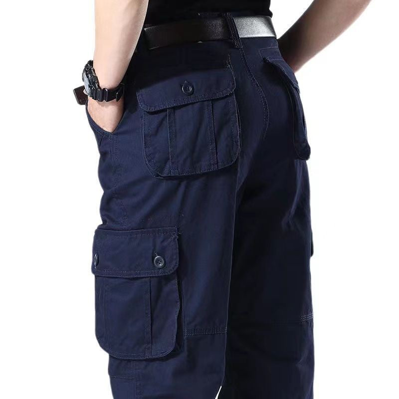 Solind, pantalones Cargo de pierna recta con múltiples bolsillos y solapa de alg