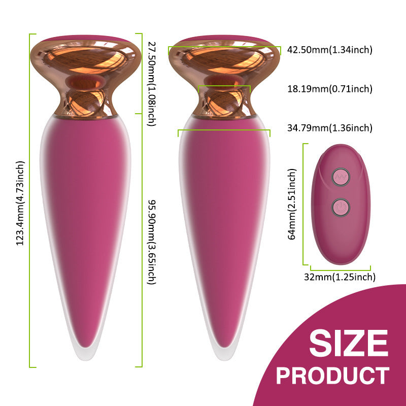 Vibrating Silicone Anal Plug for G-Spot Stimulation