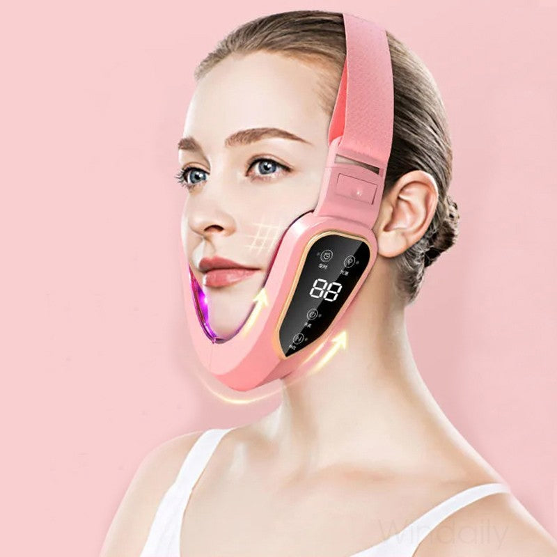 Dispositivo de elevación Facial terapia de fotones LED masajeador de vibración a