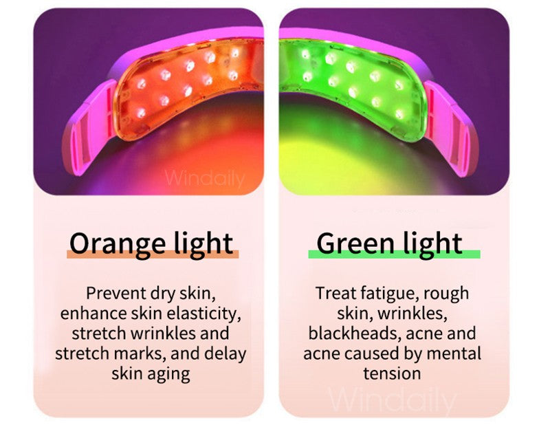 Dispositivo de elevación Facial terapia de fotones LED masajeador de vibración a