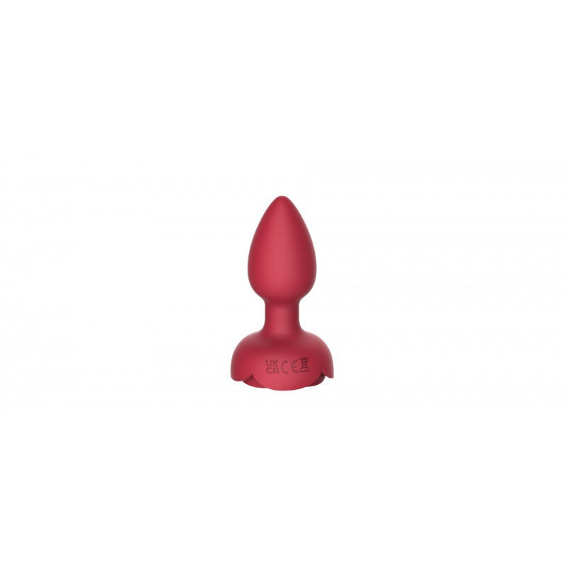 Vibrating Rose Touch Anal Plug with Light and Egg