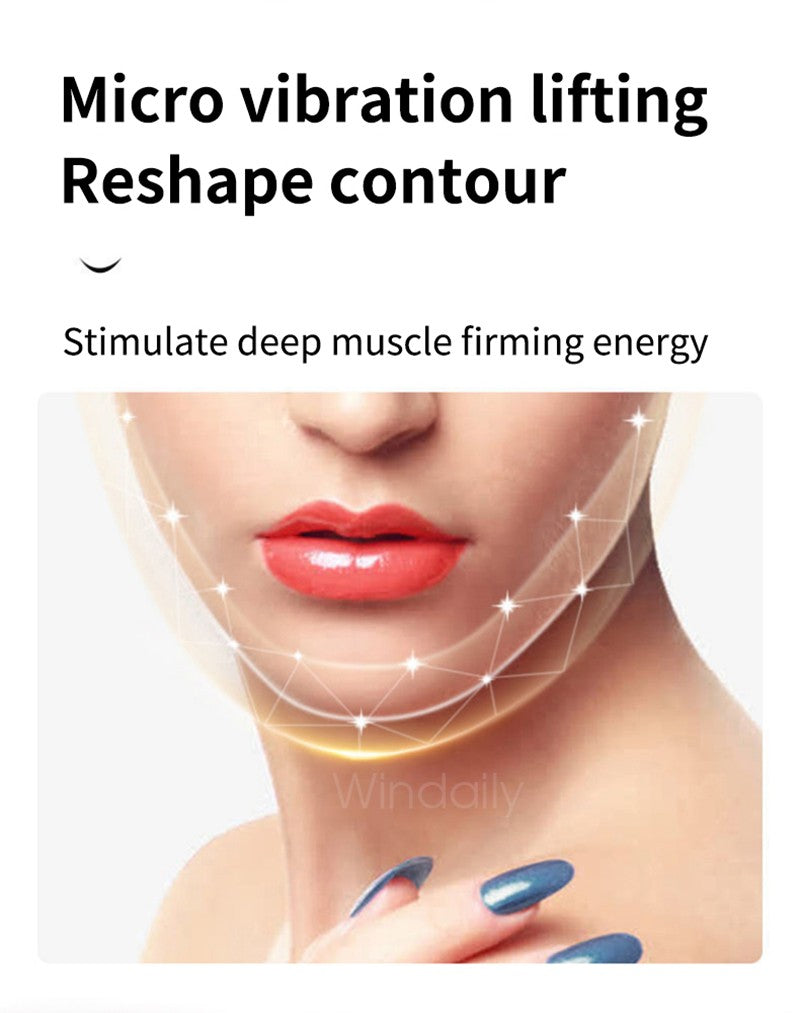 Dispositivo de elevación Facial terapia de fotones LED masajeador de vibración a