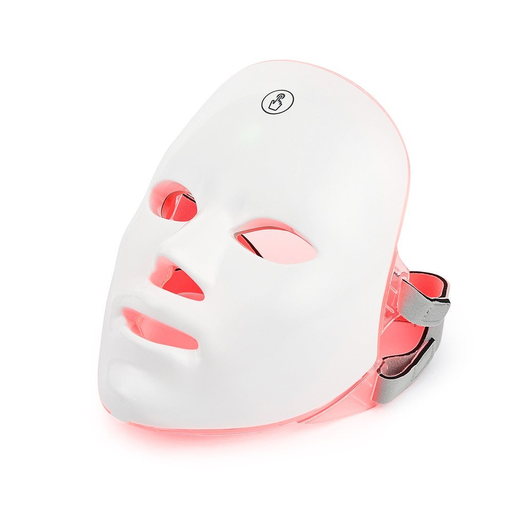Mascarilla LED Facial recargable, mascarilla de belleza con fotos LED de 7 color