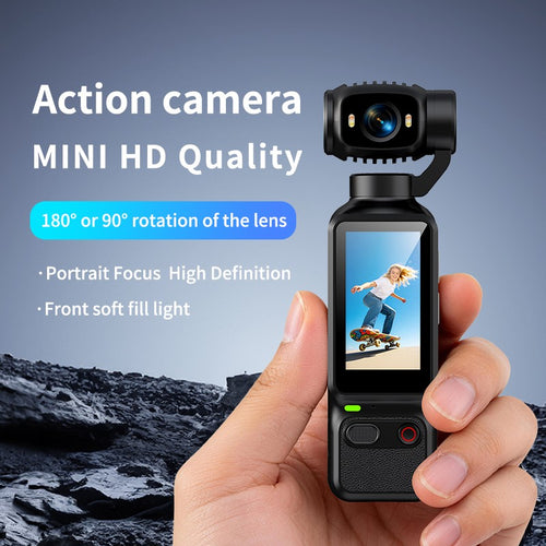 Cámara de acción portátil HD 4K con rotación manual de 90 y 180 grados para grab