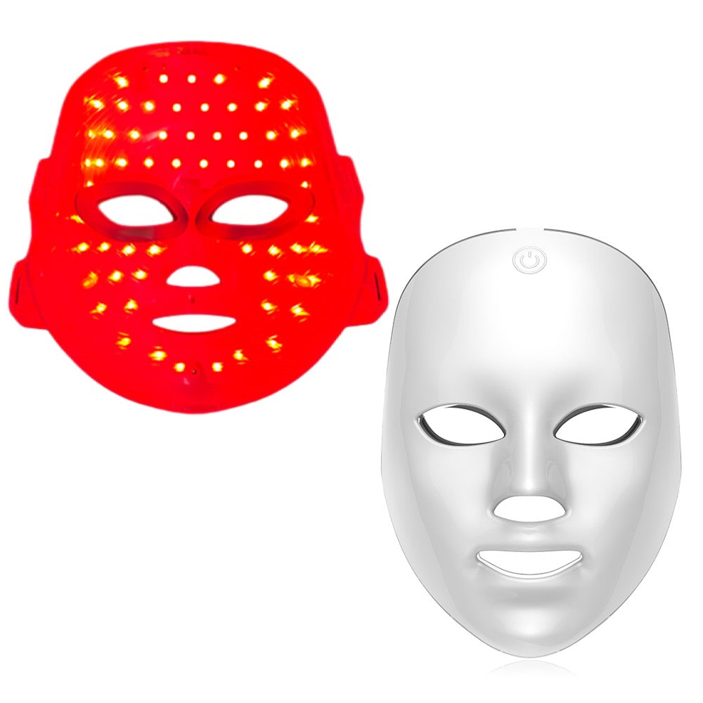 Mascarilla LED Facial recargable, mascarilla de belleza con fotos LED de 7 color