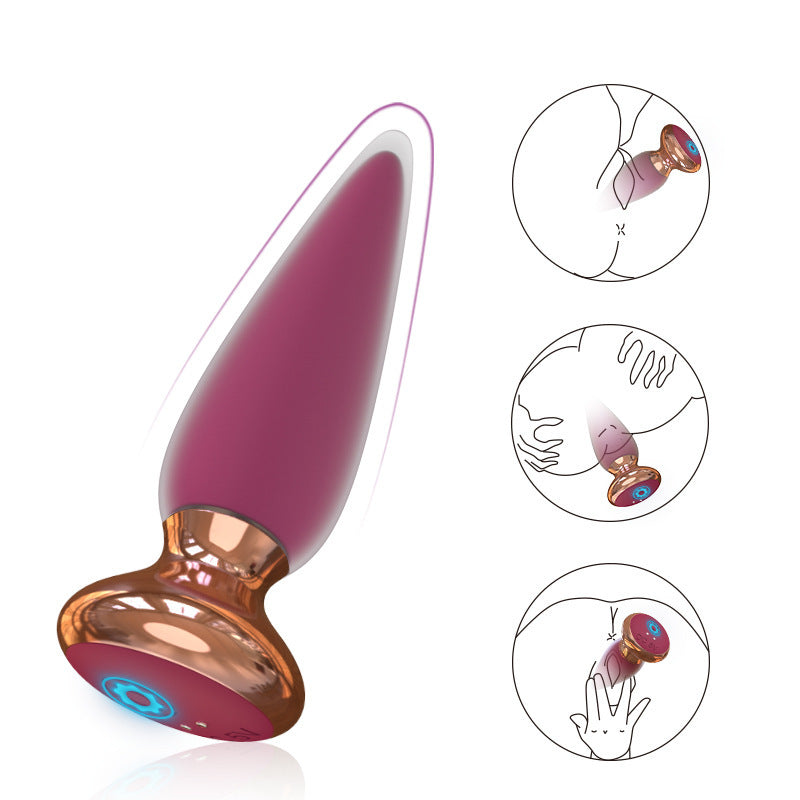 Vibrating Silicone Anal Plug for G-Spot Stimulation
