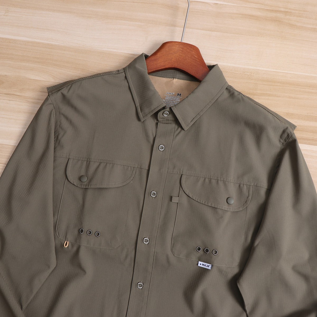 Camisa de Pesca Ligera de Secado Rápido para Hombre, Multifuncional, Transpirabl