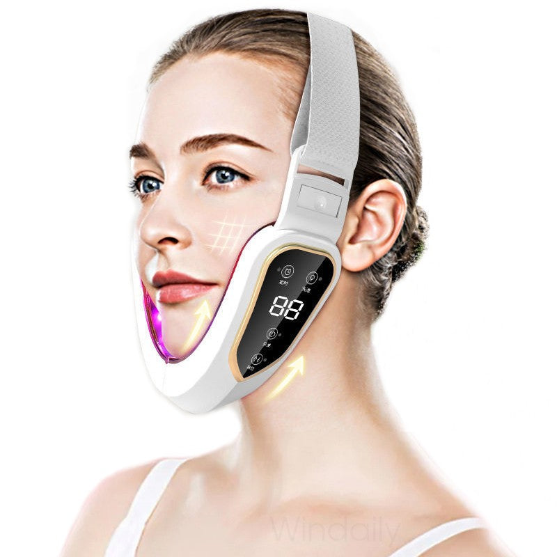 Dispositivo de elevación Facial terapia de fotones LED masajeador de vibración a